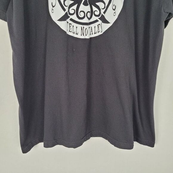 Dixxon Size 3XL Dead Men Tell No Tales Pirate Graphic T-Shirt Short Sleeve Black - Picture 4 of 10